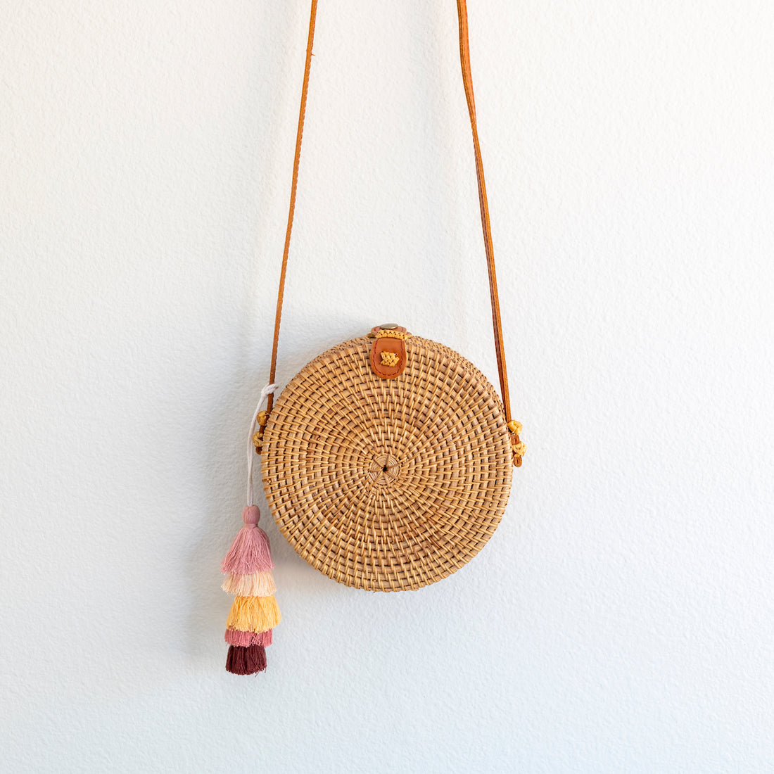 Elevate Your Style with the Elena Handbags Straw Woven Round Shoulder Bag