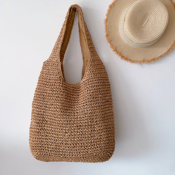 Elena Handbags Chic Straw Woven Bag