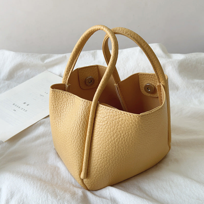 Soft Leather Bucket Bag