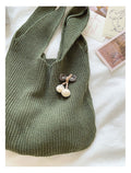 Retro Twist Cotton Knitted Shoulder Bag