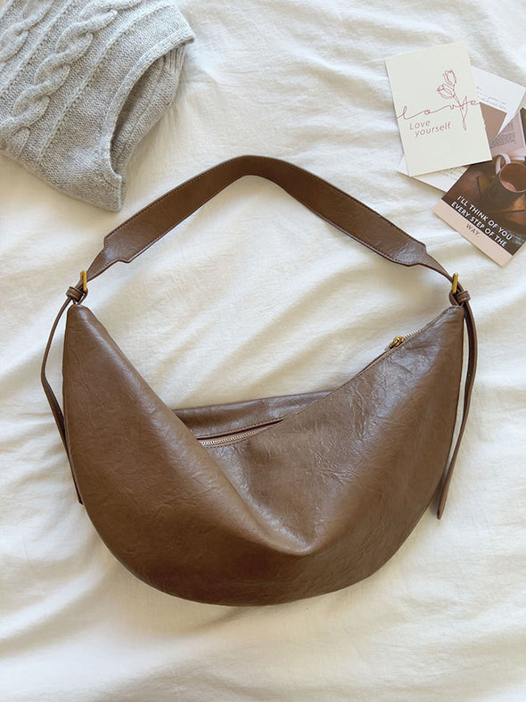 Elena Handbags Retro Leather Hobo Sling Bag