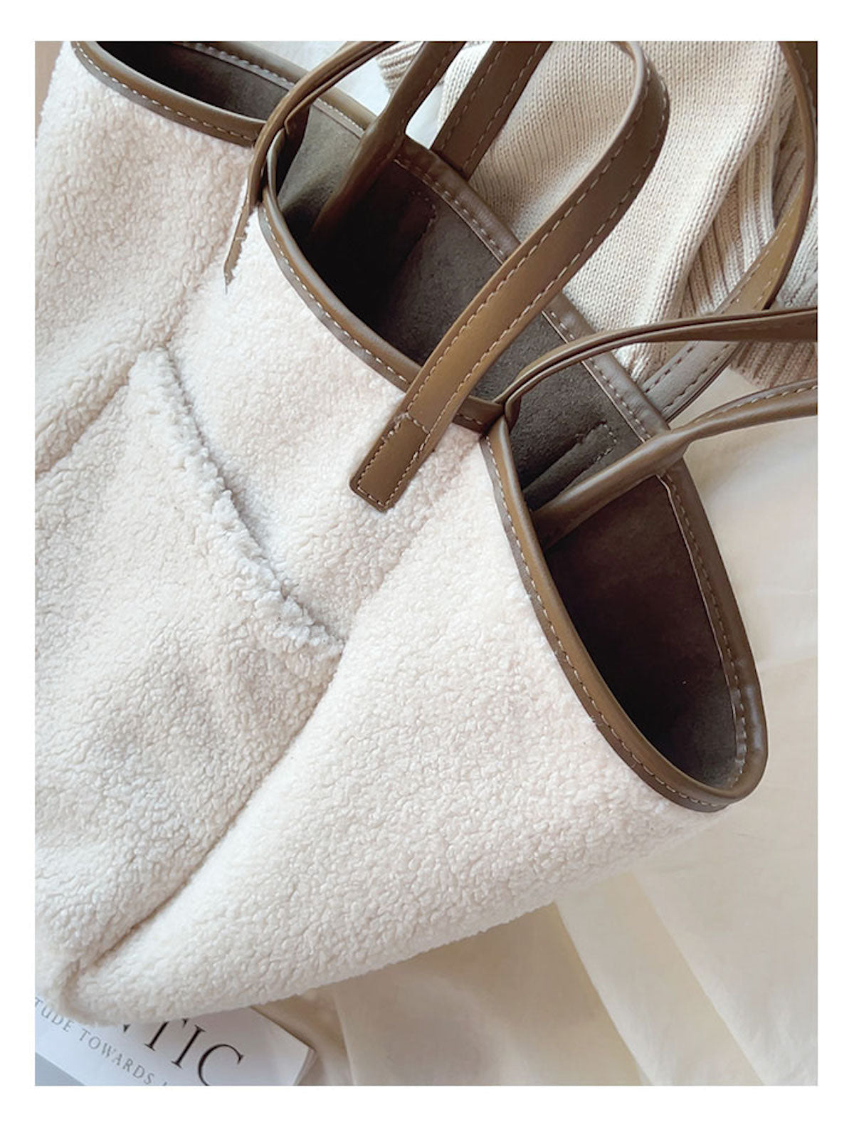 Large Faux Furry Tote Bag
