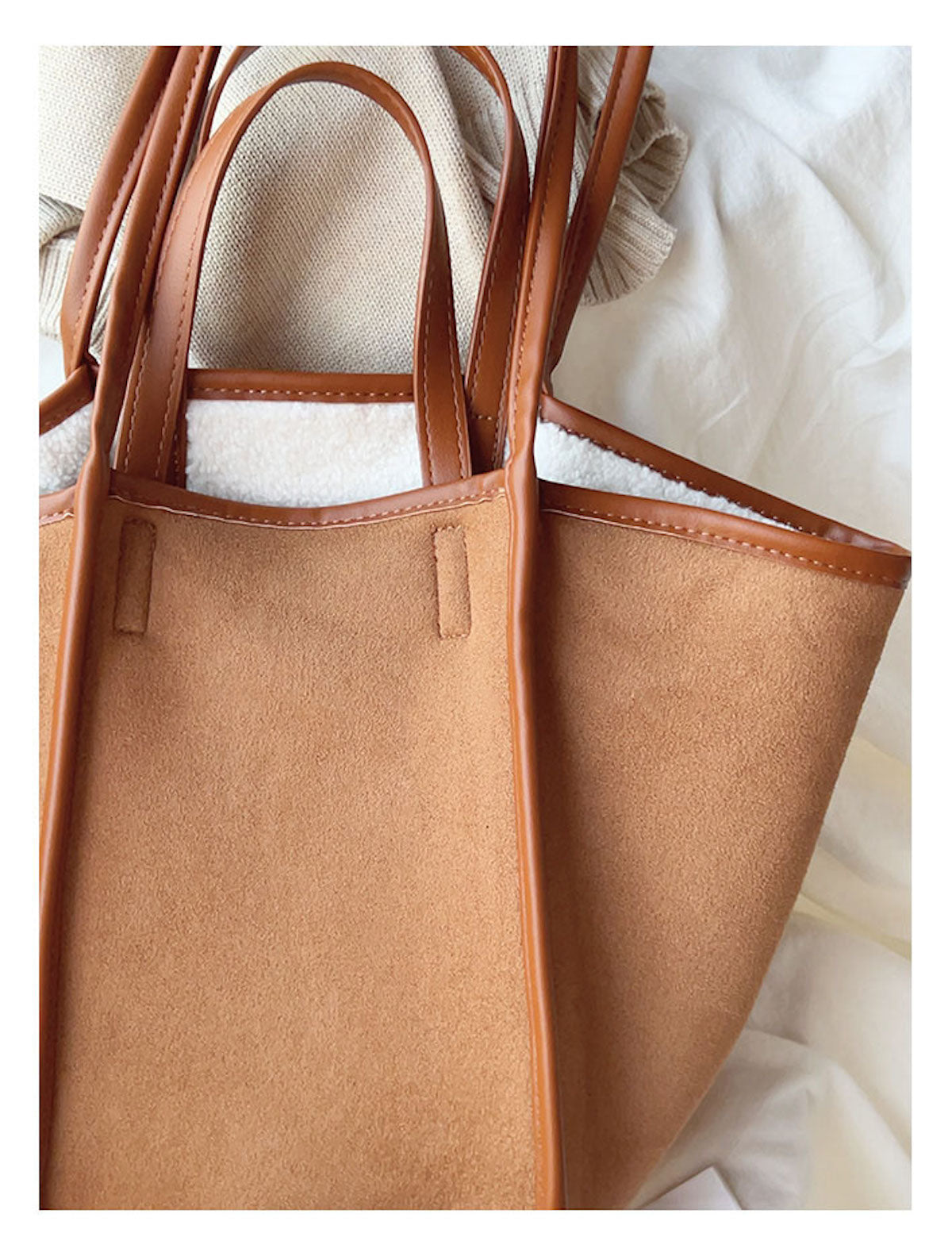 Large Faux Furry Tote Bag