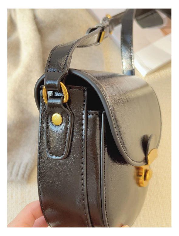 Elena Handbags Small Modern Crossbody Saddle Bag