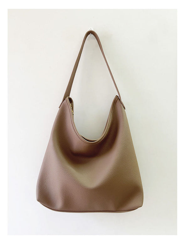 Elena Handbags Simple Leather Tote Bag