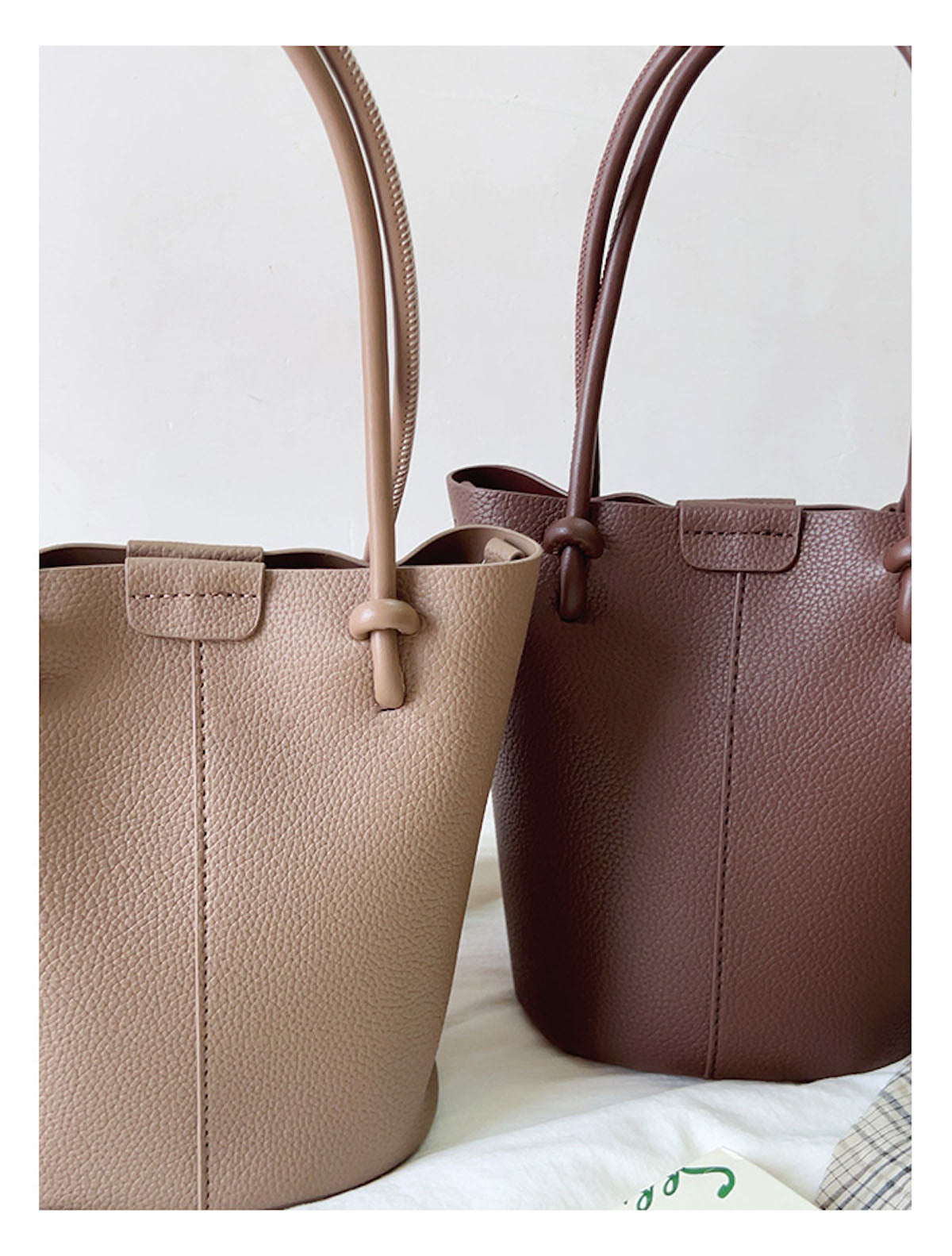 Chic Leather Bucket Bag