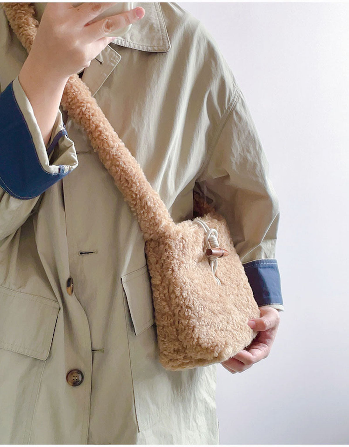 Faux Furry Crossbody Bag