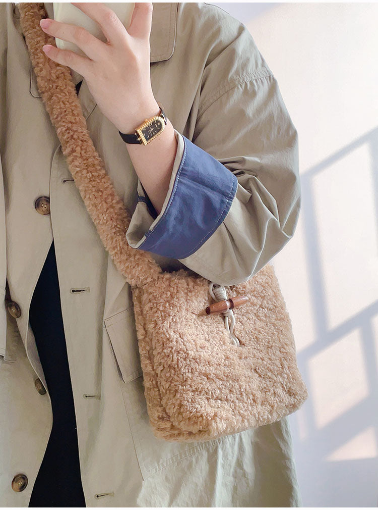 Faux Furry Crossbody Bag