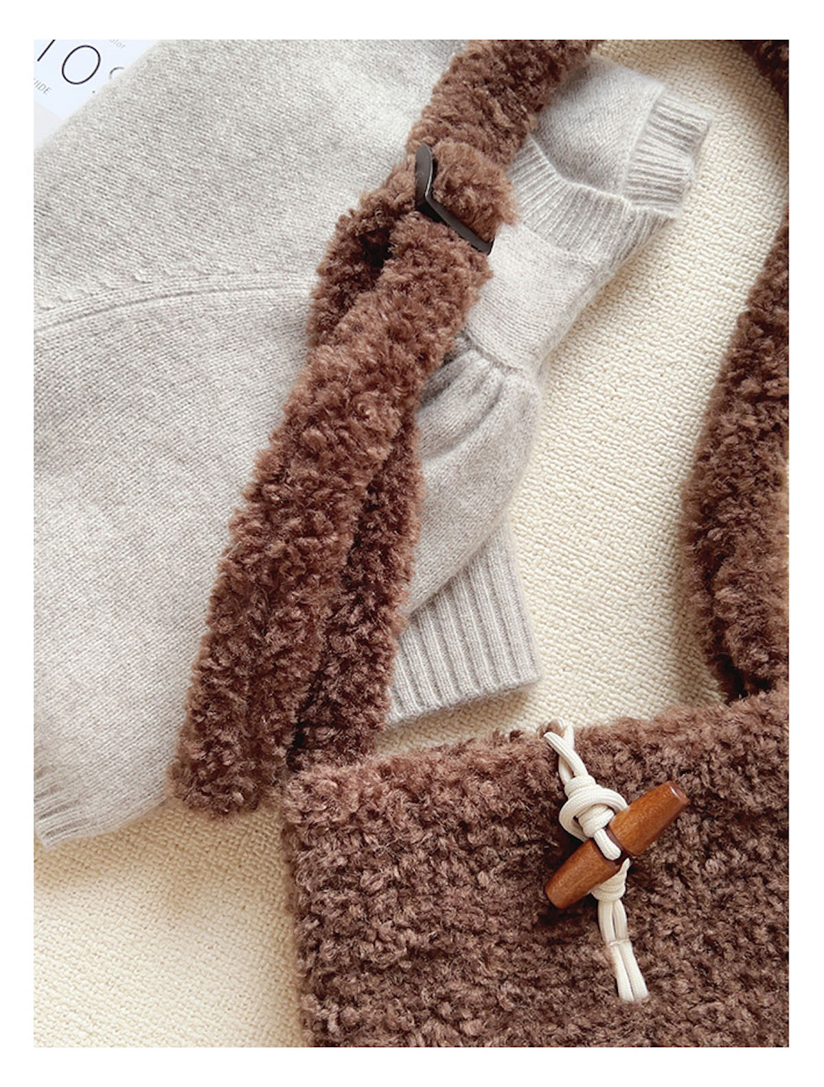 Faux Furry Crossbody Bag