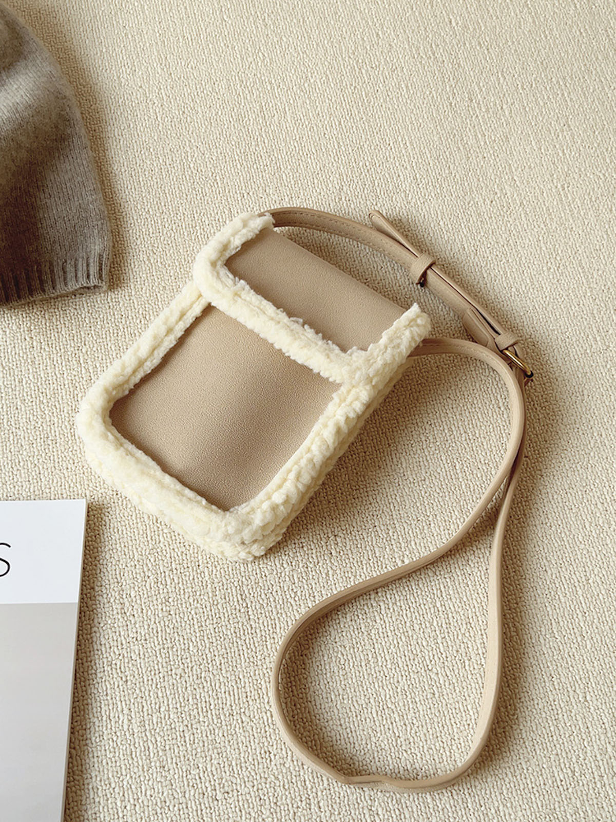 Faux Furry Crossbody Bag