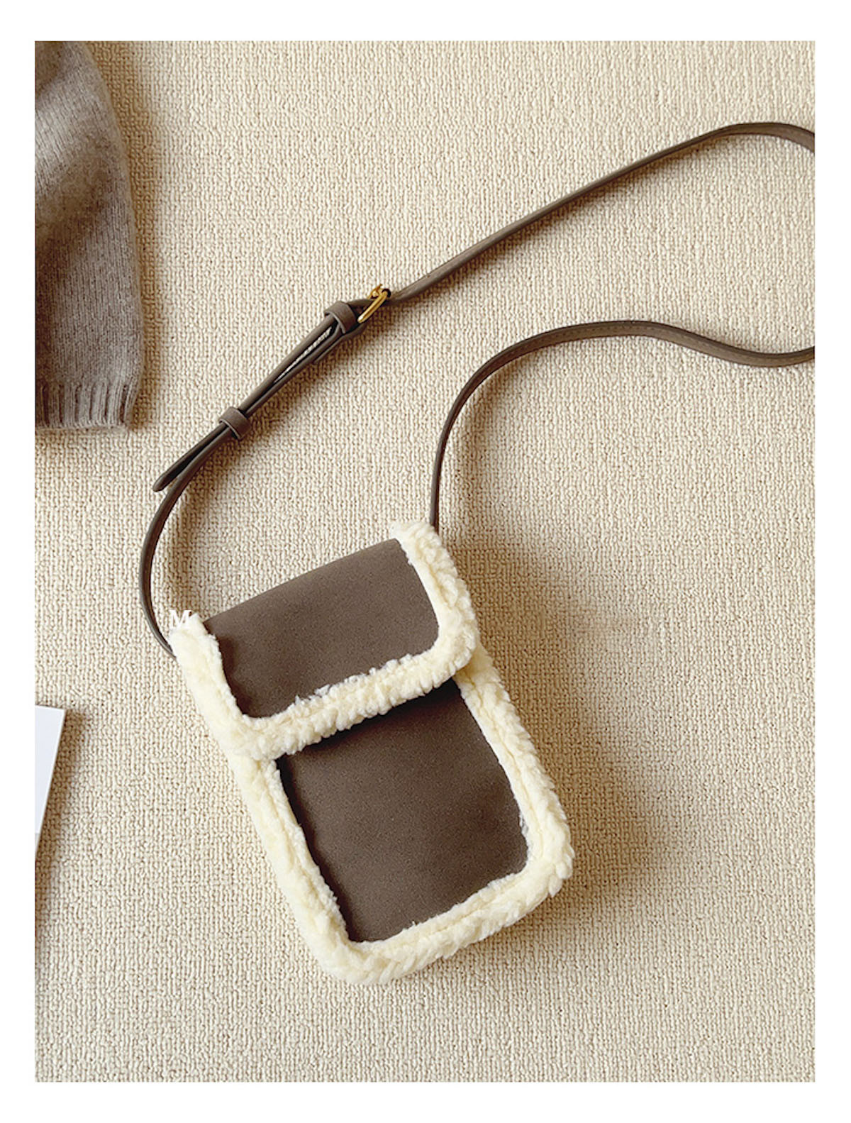 Faux Furry Crossbody Bag