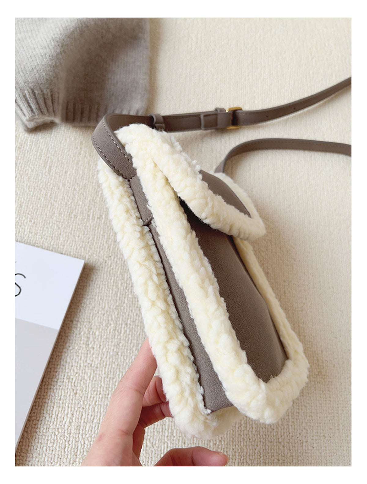 Faux Furry Crossbody Bag