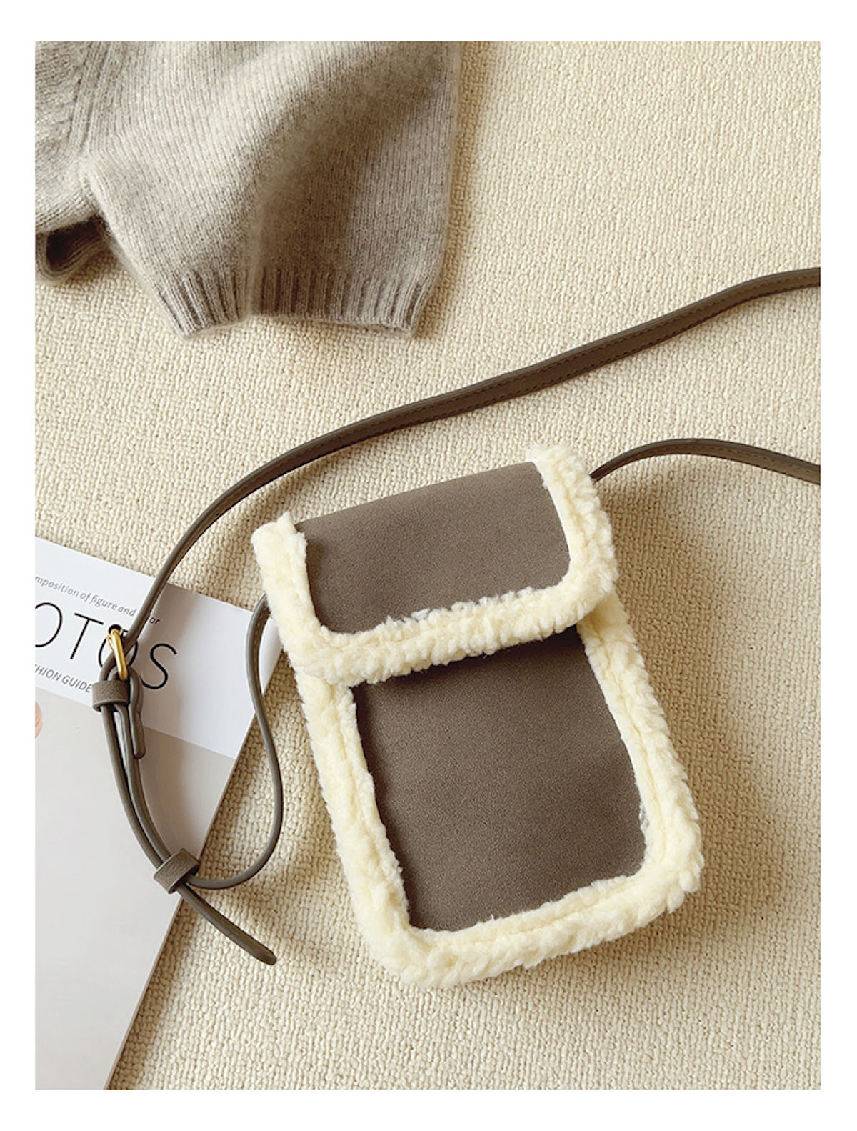 Faux Furry Crossbody Bag