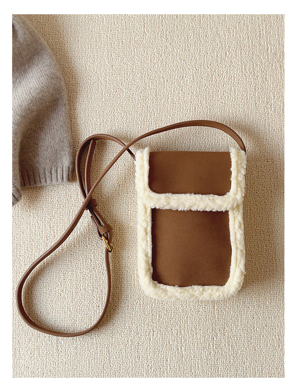 Faux Furry Crossbody Bag