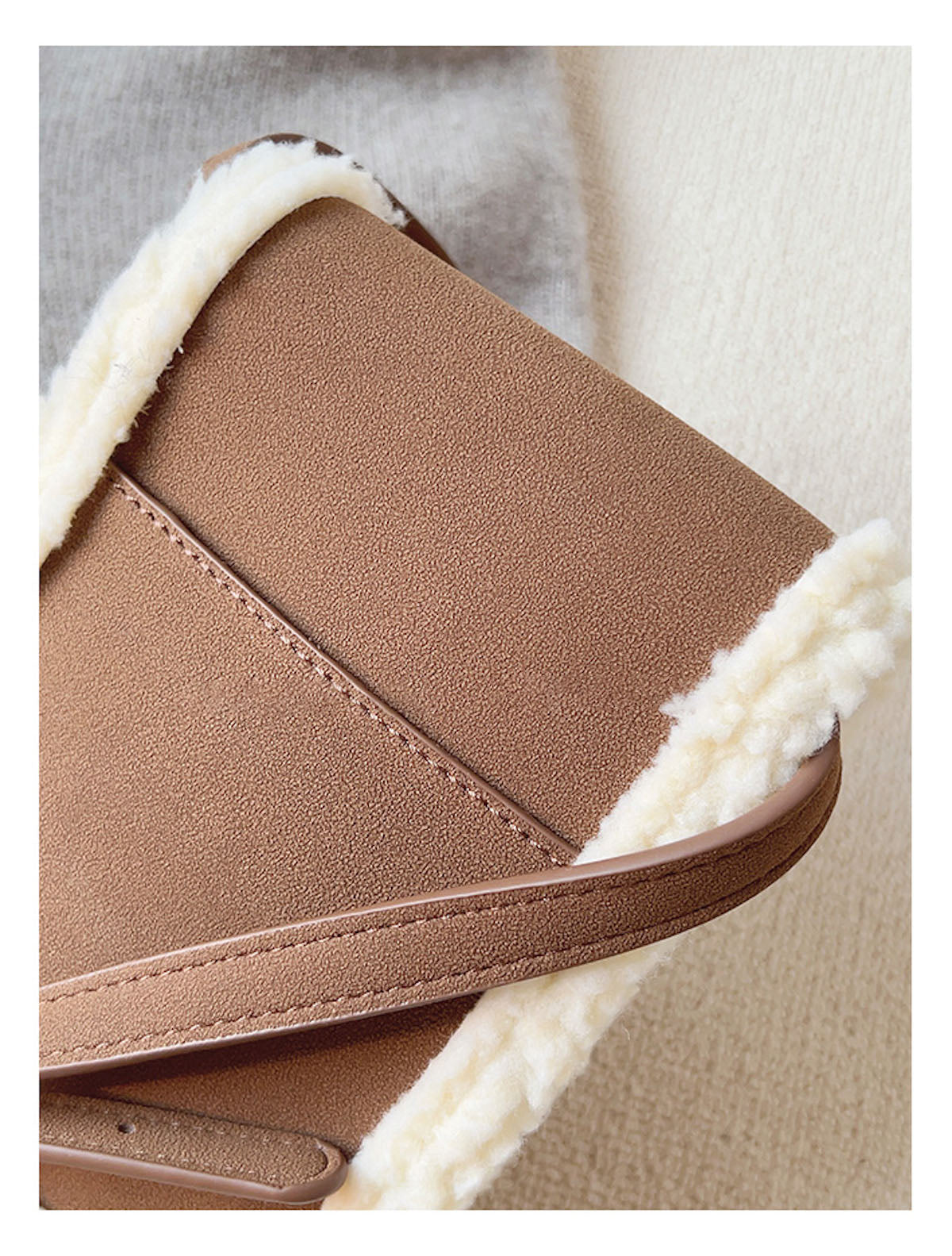 Faux Furry Crossbody Bag