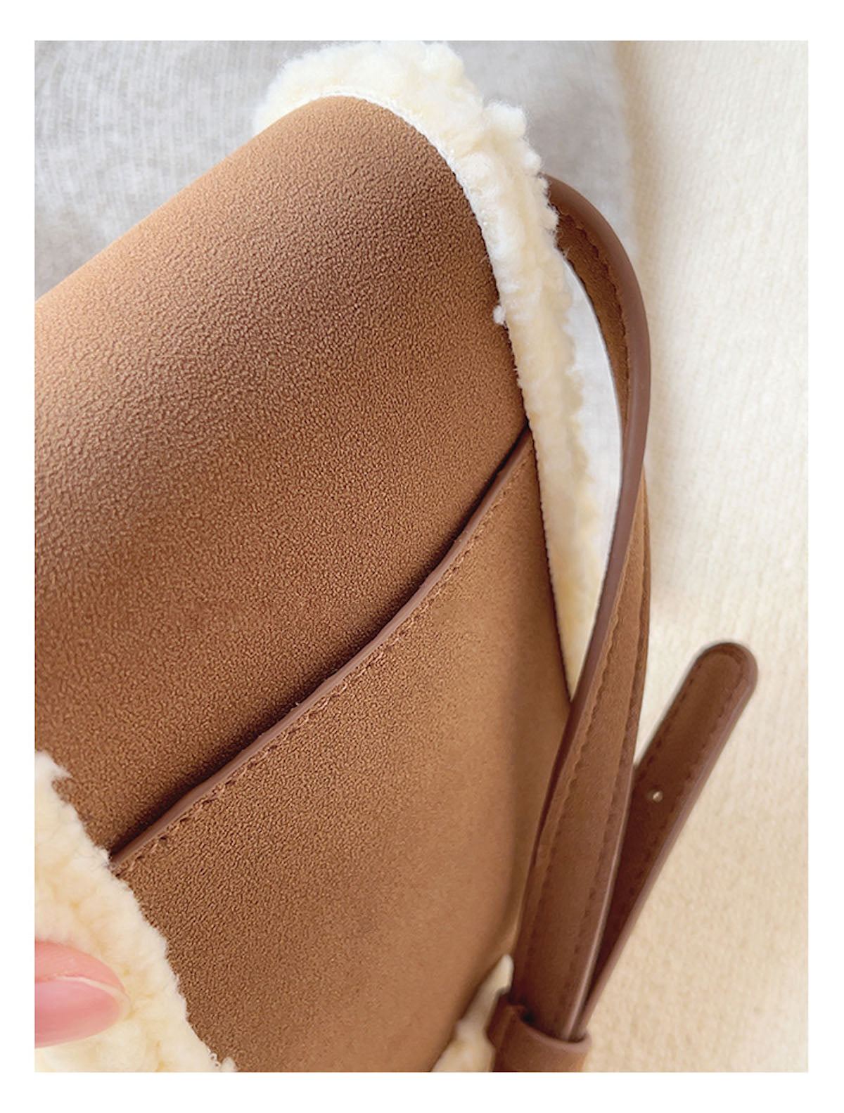 Faux Furry Crossbody Bag