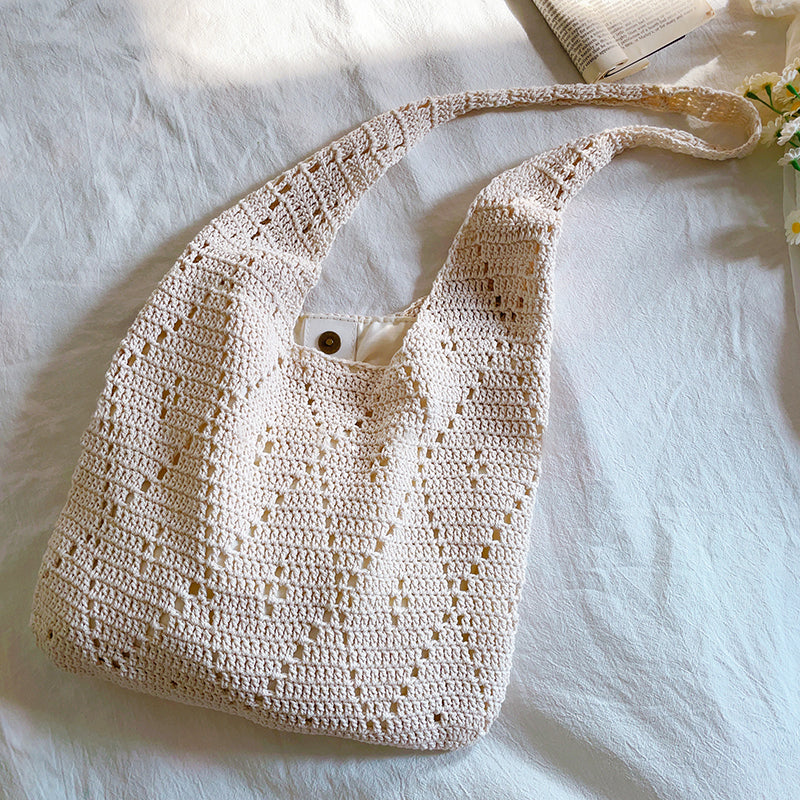 Handmade Crochet Retro Style Tote Bag