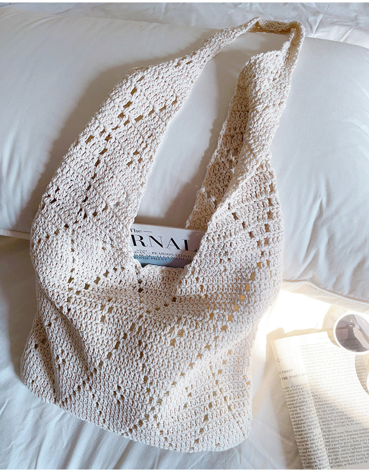Handmade Crochet Retro Style Tote Bag