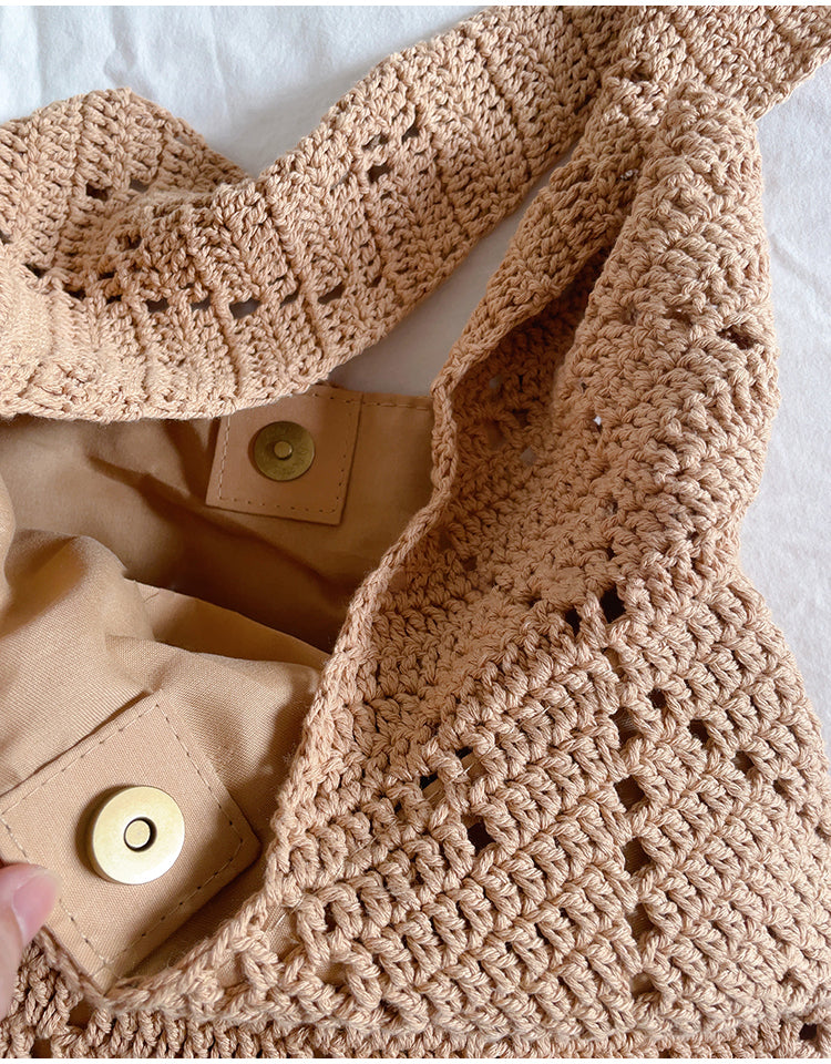Handmade Crochet Retro Style Tote Bag