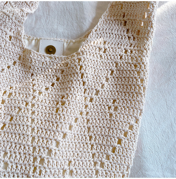 Handmade Crochet Retro Style Tote Bag