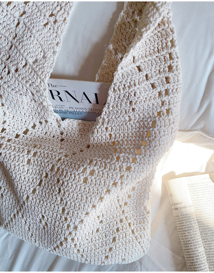 Handmade Crochet Retro Style Tote Bag