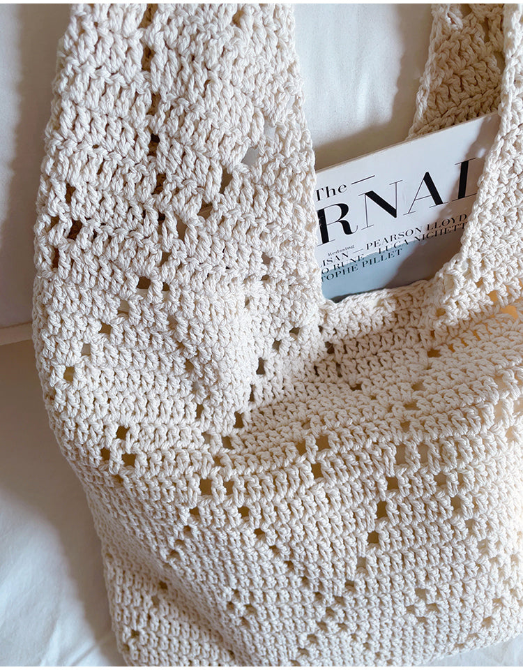 Handmade Crochet Retro Style Tote Bag
