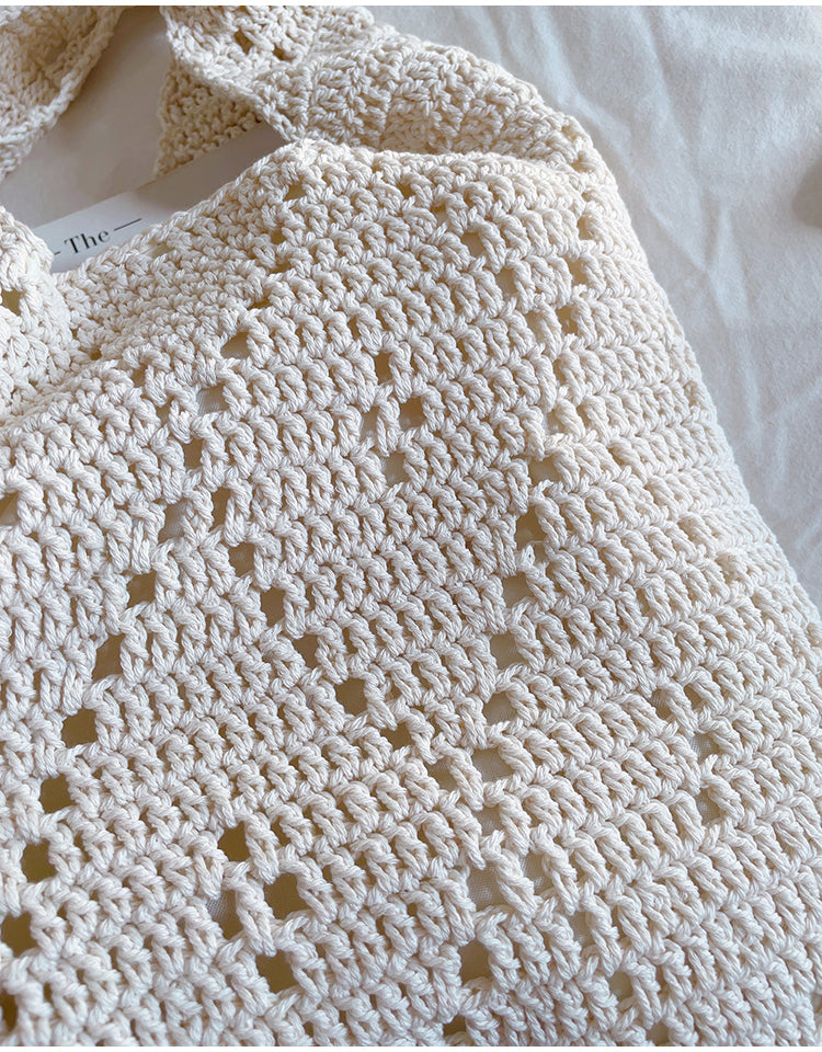 Handmade Crochet Retro Style Tote Bag