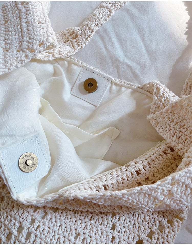 Handmade Crochet Retro Style Tote Bag