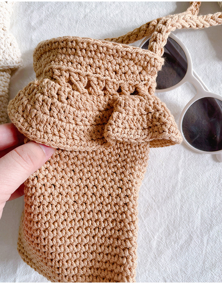 Small Cotton Knitted Crossbody Bag