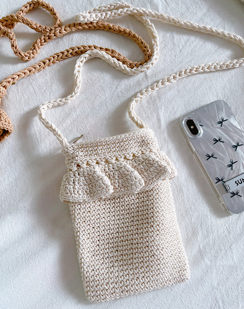 Small Cotton Knitted Crossbody Bag