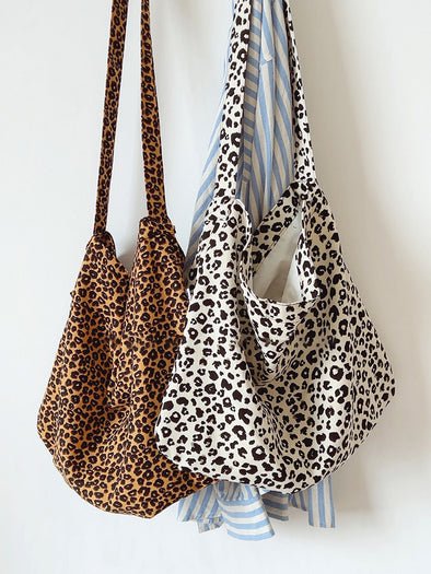 Elena Handbags Leopard Print Canvas Fashion Shoulder Bag