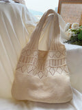 Retro Cotton Knitted Shoulder Bag