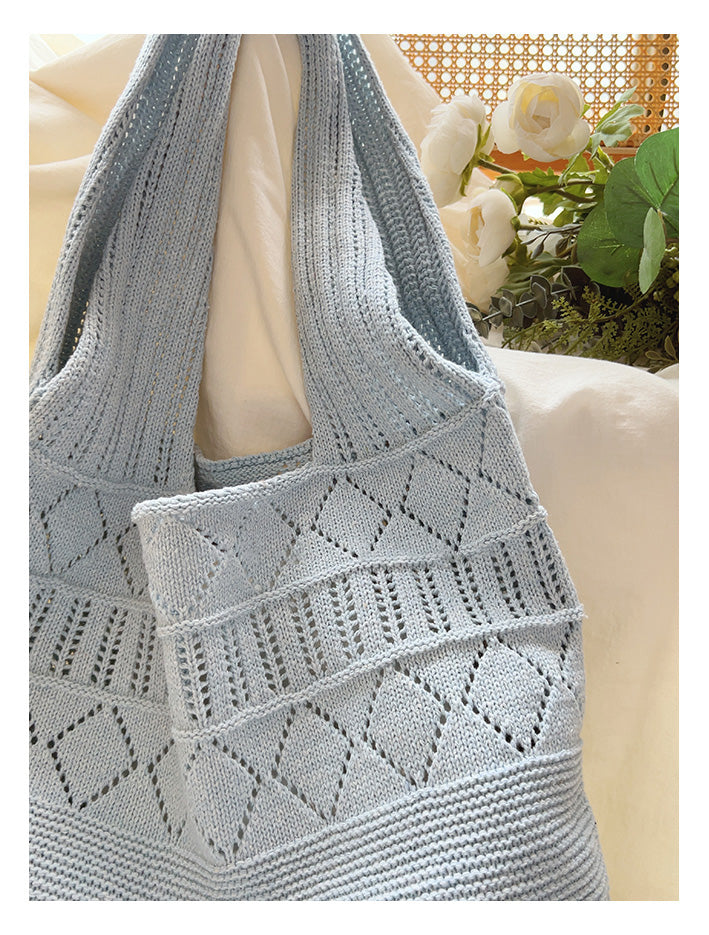Retro Cotton Knitted Shoulder Bag