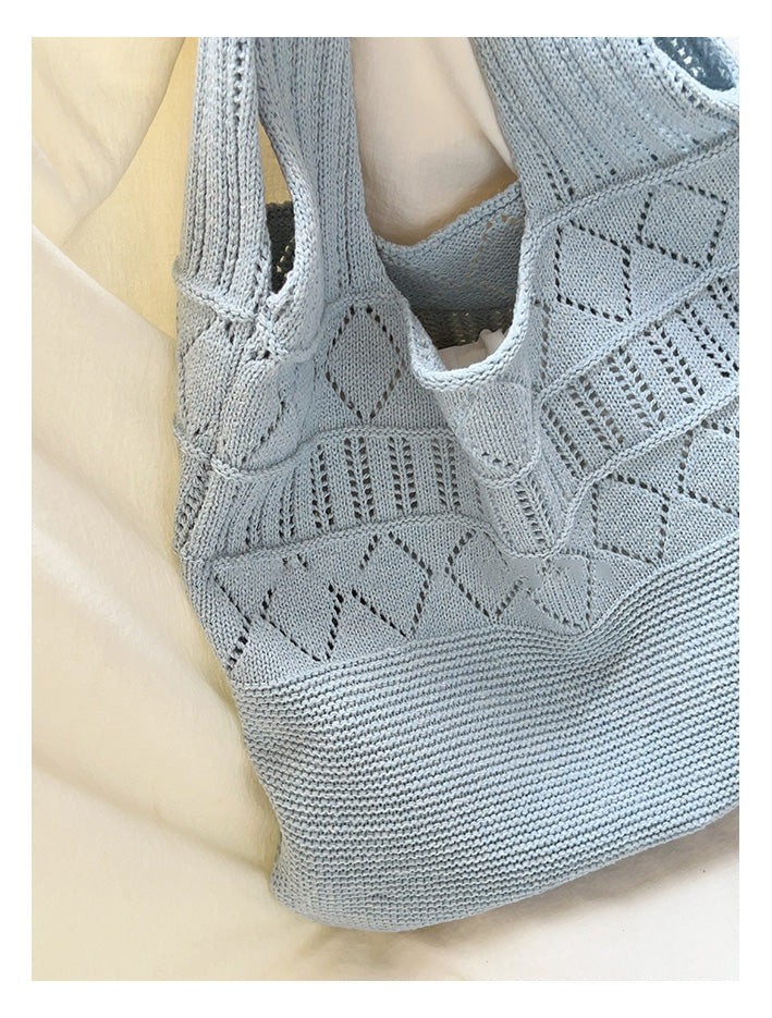 Retro Cotton Knitted Shoulder Bag