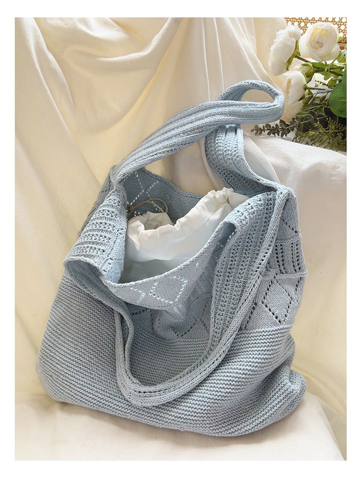 Retro Cotton Knitted Shoulder Bag