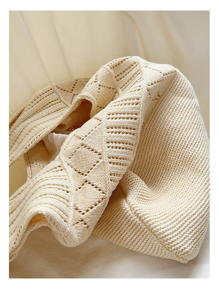 Retro Cotton Knitted Shoulder Bag