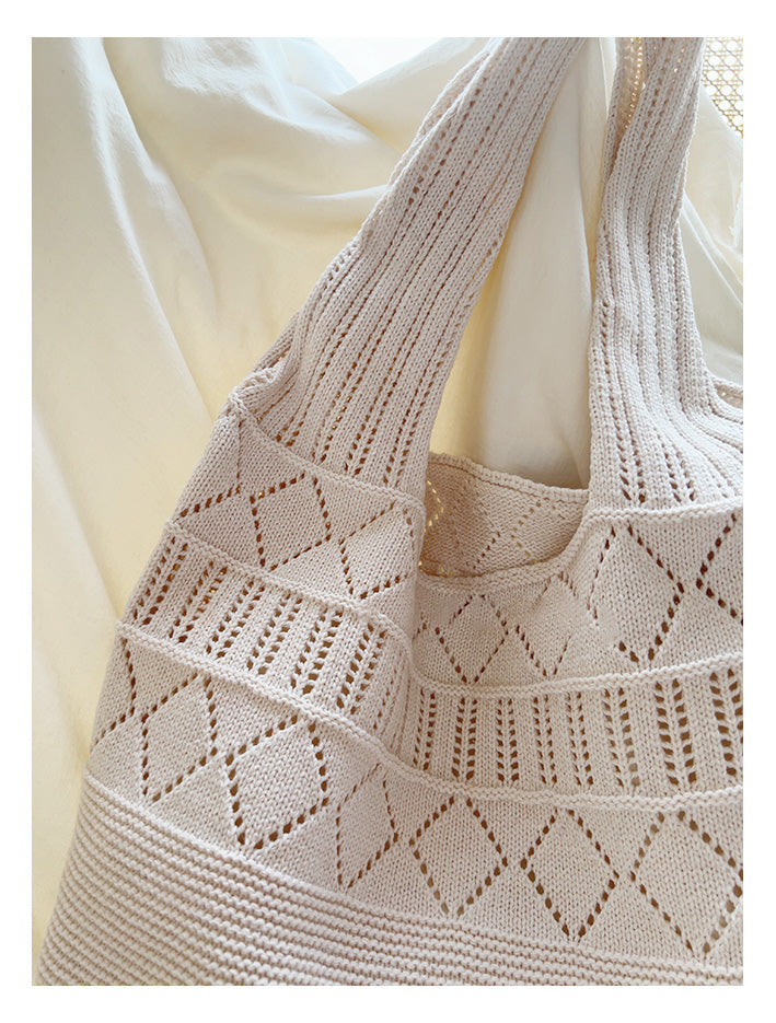Retro Cotton Knitted Shoulder Bag