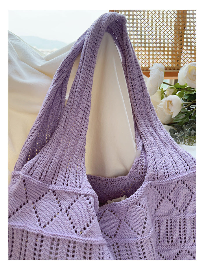 Retro Cotton Knitted Shoulder Bag