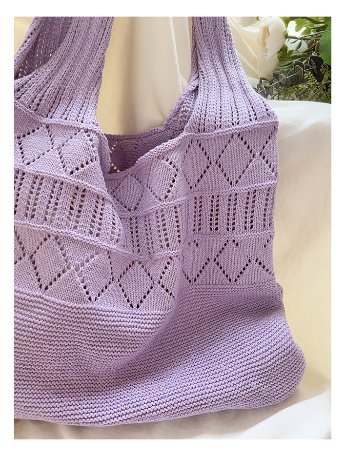 Retro Cotton Knitted Shoulder Bag