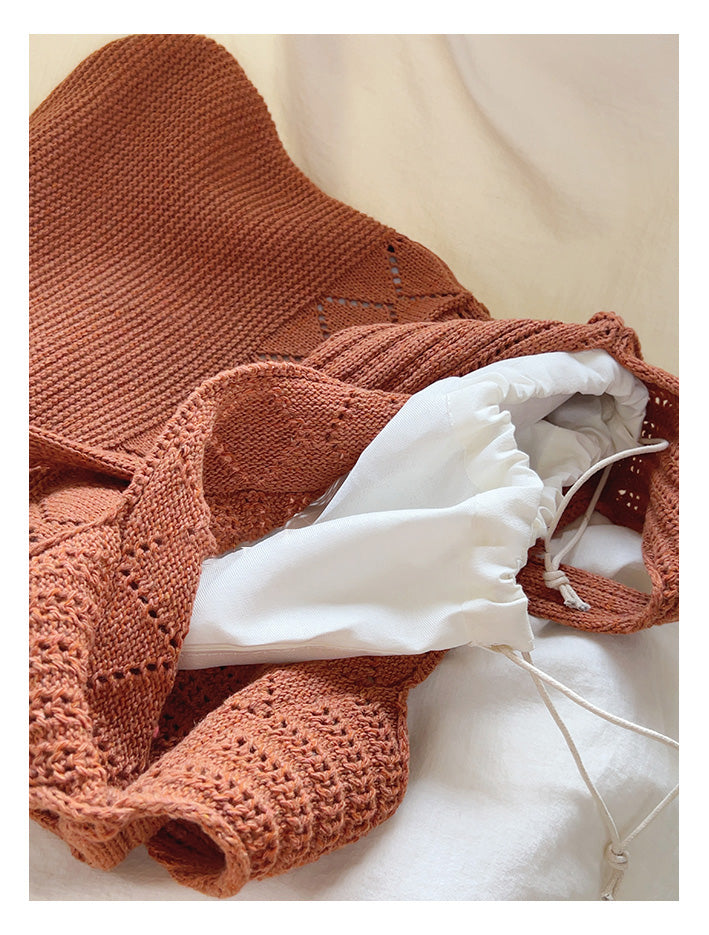 Retro Cotton Knitted Shoulder Bag
