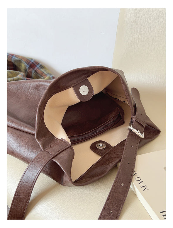 Elena Handbags Retro Bucket Leather Bag