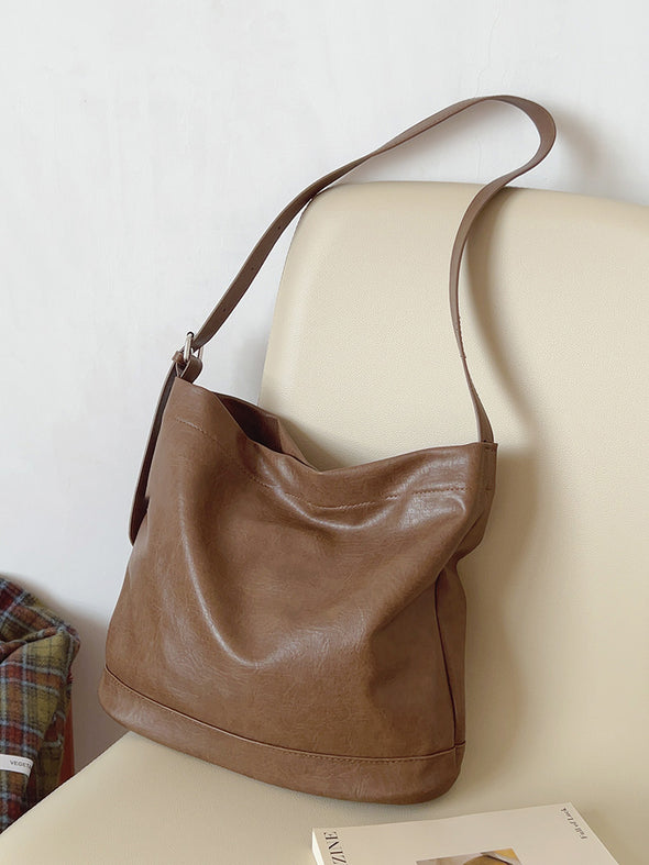 Elena Handbags Retro Bucket Leather Bag