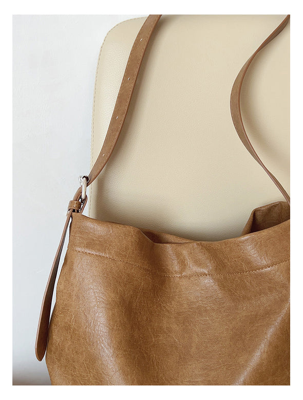 Elena Handbags Retro Bucket Leather Bag