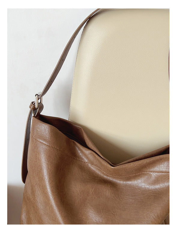 Elena Handbags Retro Bucket Leather Bag