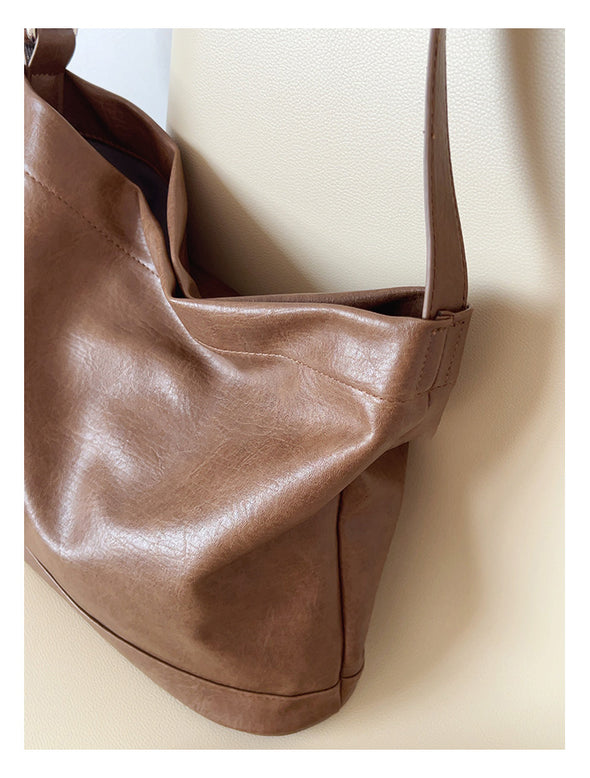 Elena Handbags Retro Bucket Leather Bag