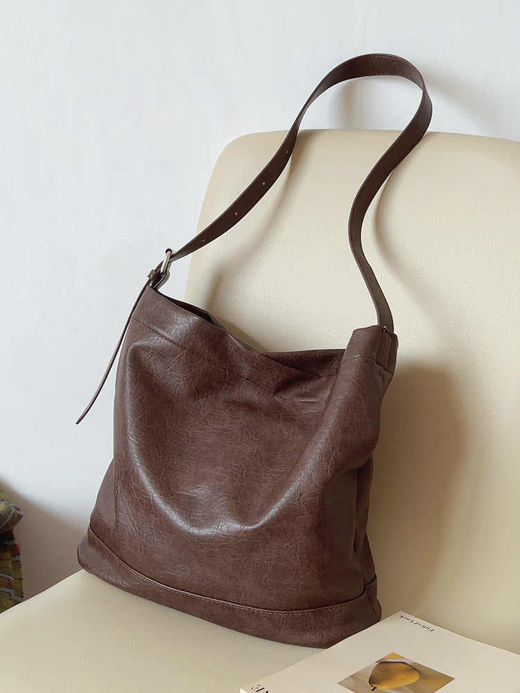 Retro Bucket Leather Bag