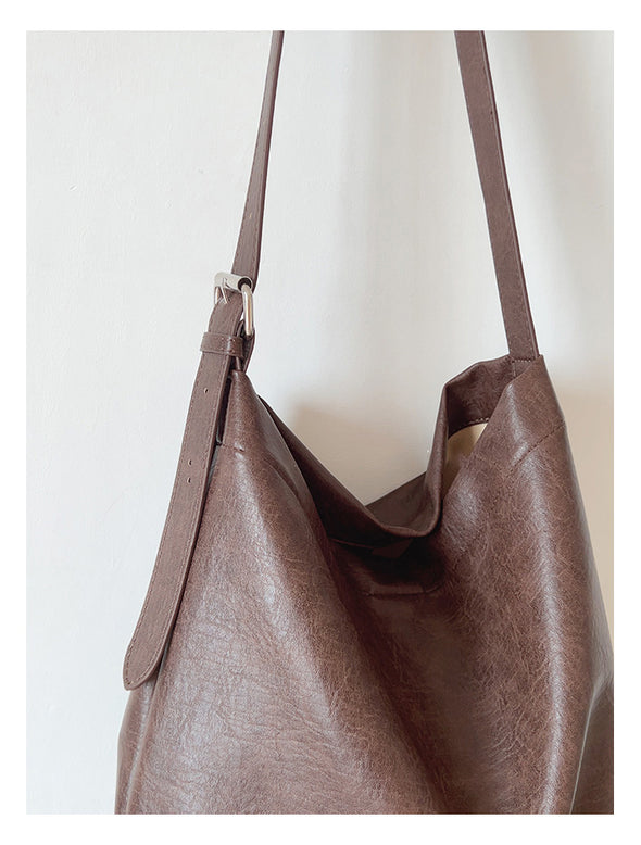 Elena Handbags Retro Bucket Leather Bag