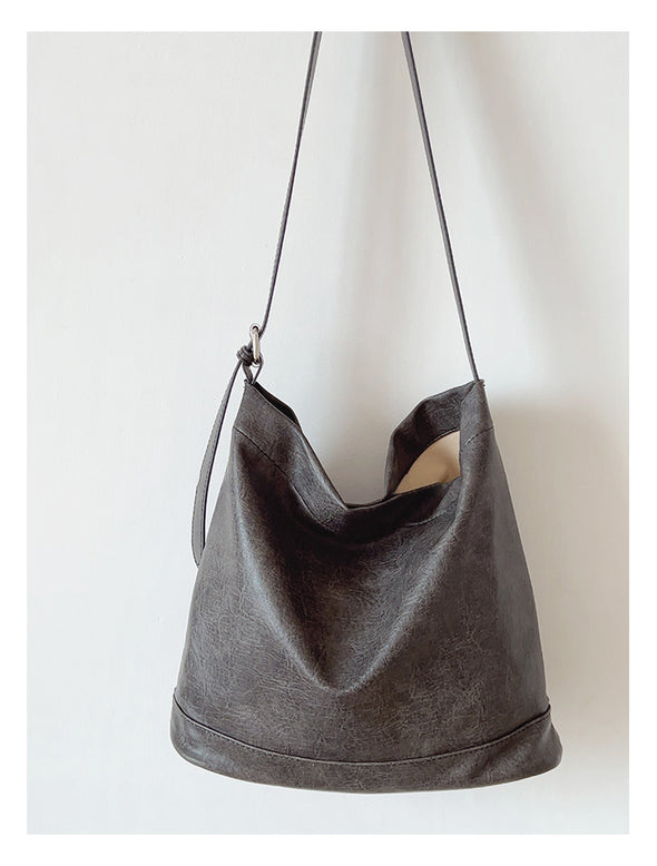 Elena Handbags Retro Bucket Leather Bag