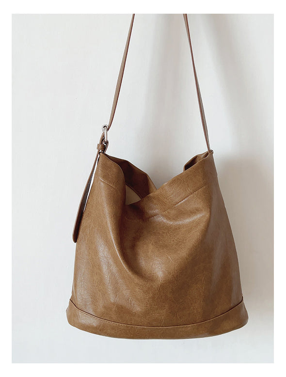 Elena Handbags Retro Bucket Leather Bag