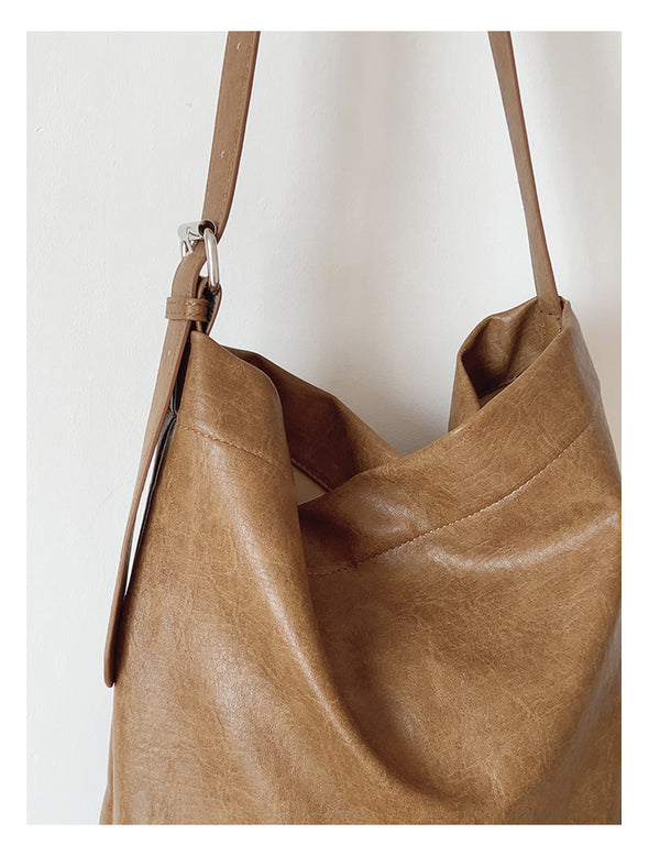 Elena Handbags Retro Bucket Leather Bag